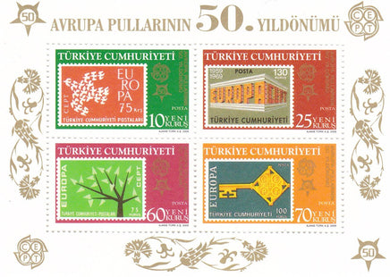 * Stamps | Europa 2005 Turkey 50 years of Europa Cept issues Souvenir Sheets: 10 perforated & 10 non-perforated - top quality approved by www.postcardsmarket.com specialists