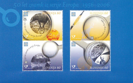 * Stamps | Bundle of 10 Souvenir Sheets SLOVENIA 50th Anniversary of EUROPA Stamps - top quality approved by www.postcardsmarket.com specialists