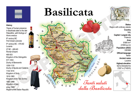 Europe | Italy Regions MOTW - Basilicata - top quality approved by www.postcardsmarket.com specialists