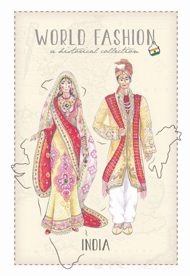 World Fashion Historical Collection - India (bundle x 5 pieces) - top quality approved by Postcards Market specialists