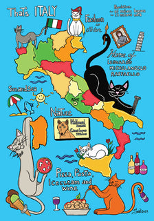 Drawings: 5 x Titina and Friends - Italy (bundle of 5 cards) - top quality approved by www.postcardsmarket.com specialists