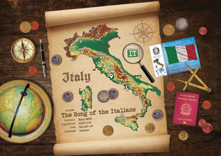 Italy Map Postcard World Explorer PWE - top quality approved by www.postcardsmarket.com specialists