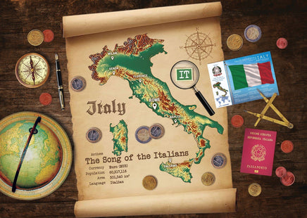 Italy Map Postcard World Explorer PWE - top quality approved by www.postcardsmarket.com specialists