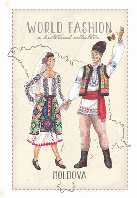 World Fashion Historical Collection - Moldova (bundle x 5 pieces) - top quality approved by Postcards Market specialists