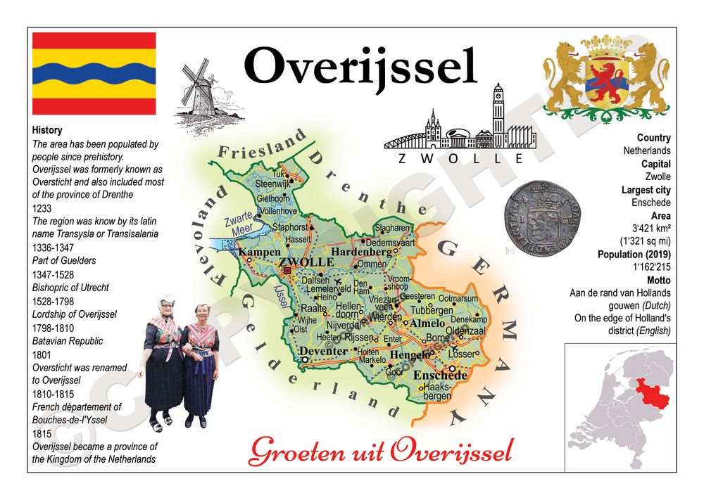 Europe | Netherlands Provinces - Overijssel _ MOTW - top quality approved by www.postcardsmarket.com specialists