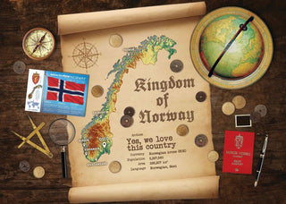 Norway Map Postcard World Explorer PWE - top quality approved by www.postcardsmarket.com specialists