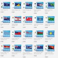 Collector's pack: All Oceania FOTW postcards available - 19 postcards - top quality approved by www.postcardsmarket.com specialists