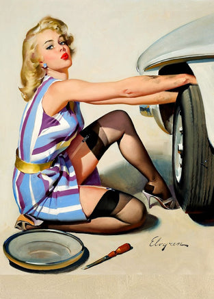 R018 - Vintage Pin-up Art: Quick Change - top quality approved by www.postcardsmarket.com specialists