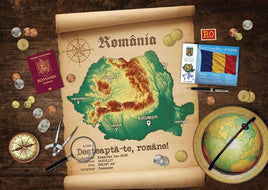 Romania Map Postcard World Explorer PWE - top quality approved by www.postcardsmarket.com specialists