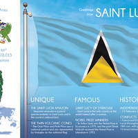 North America | SAINT LUCIA - FW (Country No. 177) - top quality approved by www.postcardsmarket.com specialists