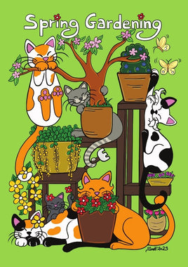 D044 Drawings: Titina and Friends - Spring Gardening - top quality Post Cards approved by www.postcardsmarket.com specialists