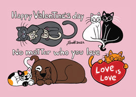 D018 Drawings: Titina and Friends - Happy Valentine's Day - top quality approved by www.postcardsmarket.com specialists