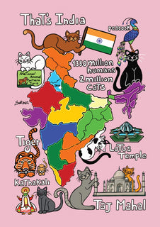 Drawings: 5 x Titina and Friends - India (bundle of 5 cards) - top quality approved by www.postcardsmarket.com specialists