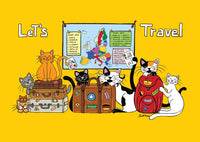 D019 Drawings: Titina and Friends - Let's travel! - top quality approved by www.postcardsmarket.com specialists