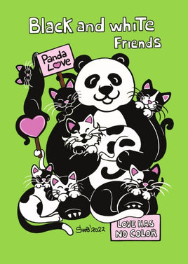 D043 Drawings: Titina and Friends - Panda Love - top quality approved by www.postcardsmarket.com specialists