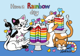 Drawings D016: Titina and Friends - Have a Rainbow Day