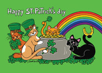 D021 Drawings: 5 x Titina and Friends - Saint Patrick's Day! (bundle of 5 cards) - top quality approved by www.postcardsmarket.com specialists