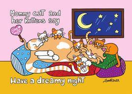 D062 Drawings: Titina and Friends - A Dreamy Night - top quality Post Cards approved by www.postcardsmarket.com specialists
