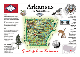 North America | U.S. Constituent - ARKANSAS (MOTW US) - top quality approved by www.postcardsmarket.com specialists