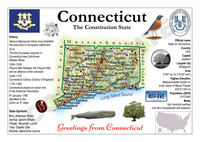North America | U.S. Constituent - CONNECTICUT (MOTW US) - top quality approved by www.postcardsmarket.com specialists