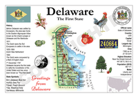 North America | U.S. Constituent - DELAWARE (MOTW US) - top quality approved by www.postcardsmarket.com specialists