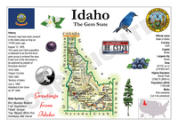 North America | U.S. Constituent - IDAHO (MOTW US) - top quality approved by www.postcardsmarket.com specialists