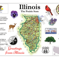 North America | U.S. Constituent - ILLINOIS (MOTW US) - top quality approved by www.postcardsmarket.com specialists
