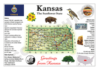 
              North America | U.S. Constituent - KANSAS (MOTW US) - top quality approved by www.postcardsmarket.com specialists
            