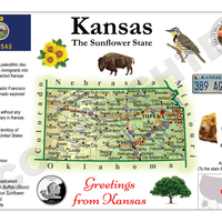 North America | U.S. Constituent - KANSAS (MOTW US) - top quality approved by www.postcardsmarket.com specialists
