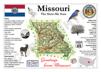 North America | U.S. Constituent - MISSOURI (MOTW US) - top quality approved by www.postcardsmarket.com specialists