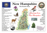 North America | U.S. Constituent - NEW HAMPSHIRE (MOTW US) - top quality approved by www.postcardsmarket.com specialists