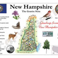North America | U.S. Constituent - NEW HAMPSHIRE (MOTW US) - top quality approved by www.postcardsmarket.com specialists