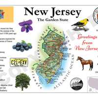 North America | U.S. Constituent - NEW JERSEY (MOTW US) - top quality approved by www.postcardsmarket.com specialists