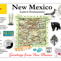 North America | U.S. Constituent - NEW MEXICO (MOTW US) - top quality approved by www.postcardsmarket.com specialists