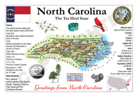 
              North America | U.S. Constituent - NORTH CAROLINA (MOTW US) - top quality approved by www.postcardsmarket.com specialists
            