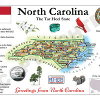 North America | U.S. Constituent - NORTH CAROLINA (MOTW US) - top quality approved by www.postcardsmarket.com specialists