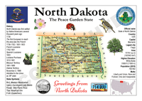 North America | U.S. Constituent - NORTH DAKOTA (MOTW US) - top quality approved by www.postcardsmarket.com specialists