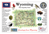 North America | U.S. Constituent - WYOMING (MOTW US) - top quality approved by www.postcardsmarket.com specialists