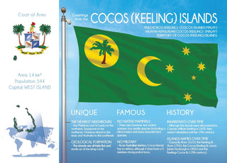Oceania | COCOS (KEELING) ISLANDS - FW - top quality approved by www.postcardsmarket.com specialists