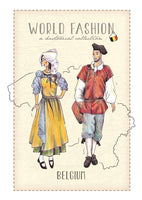 World Fashion Historical Collection - Belgium (bundle x 5 pieces) - top quality approved by Postcards Market specialists