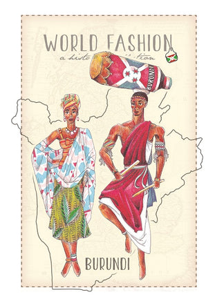 World Fashion Historical Collection - Burundi (bundle x 5 pieces) - top quality approved by Postcards Market specialists