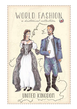 World Fashion Historical Collection - United Kingdom (bundle x 5 pieces) - top quality approved by Postcards Market specialists