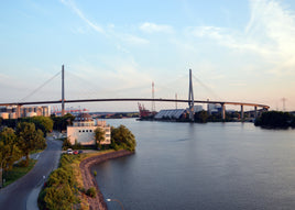 T016 Photo: 5 x Köhlbrandbrücke_Hamburg bridge (bundle of 5 cards) - top quality approved by www.postcardsmarket.com specialists