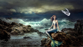R028 Photo: Mermaid and a dove