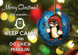 R006 Photo: Keep calm and do like a penguin (bundle x 5 pieces) - top quality Post Cards approved by www.postcardsmarket.com specialists
