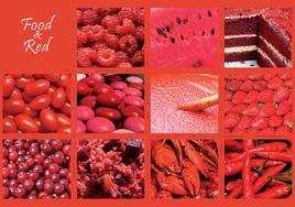 Photo: Food & Red (bundle x 5 pieces) - top quality approved by www.postcardsmarket.com specialists