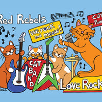 D034 Drawings: Titina and Friends - Red Rebels love Rock! - top quality approved by www.postcardsmarket.com specialists