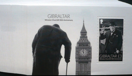 * Stamps | Gibraltar 2015 Winston Churchill 50th Anniversary - Gibraltar Miniature Sheet - top quality approved by www.postcardsmarket.com specialists