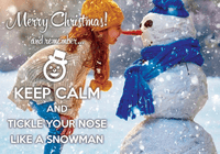 Photo: Keep calm and tickle your nose like a snowman (bundle of 5 postcards) - top quality approved by www.postcardsmarket.com specialists