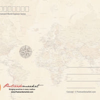 Switzerland Map Postcard World Explorer PWE - top quality approved by www.postcardsmarket.com specialists